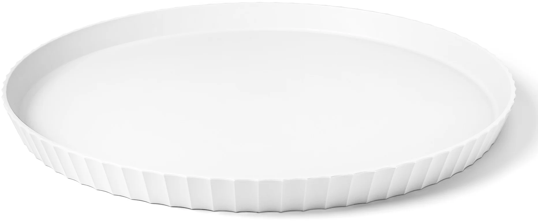 Półmisek okrągły  40 cm krystaliczny biały ATENA - BLIM PLUS