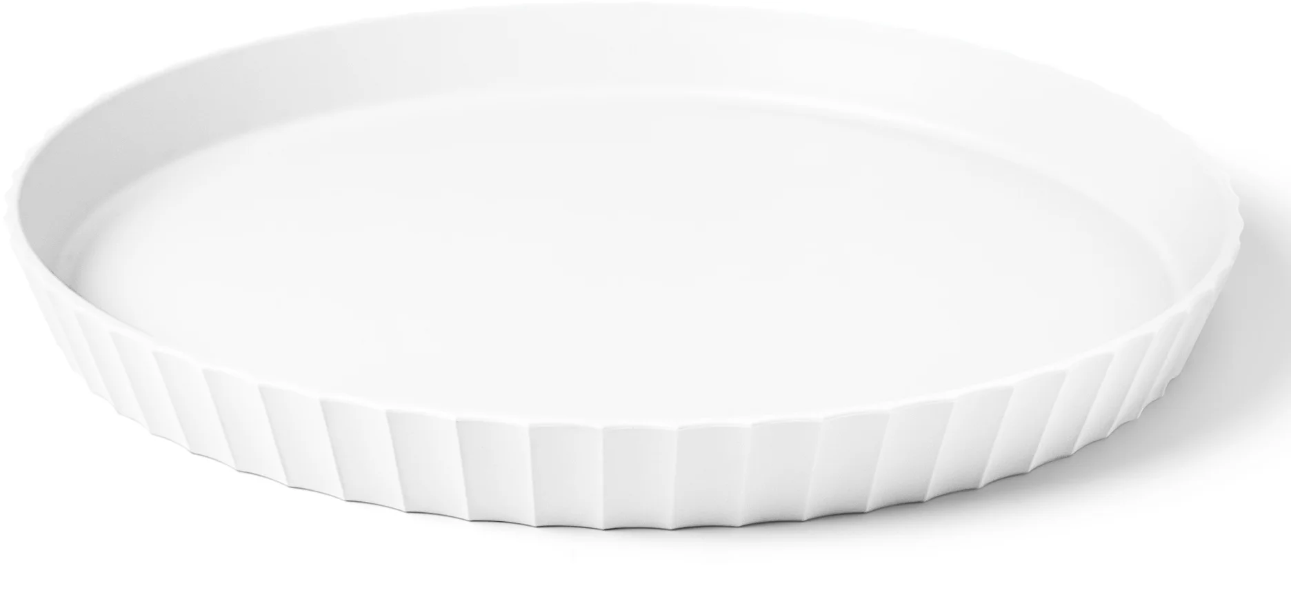 Półmisek okrągły  30 cm krystaliczny biały ATENA - BLIM PLUS
