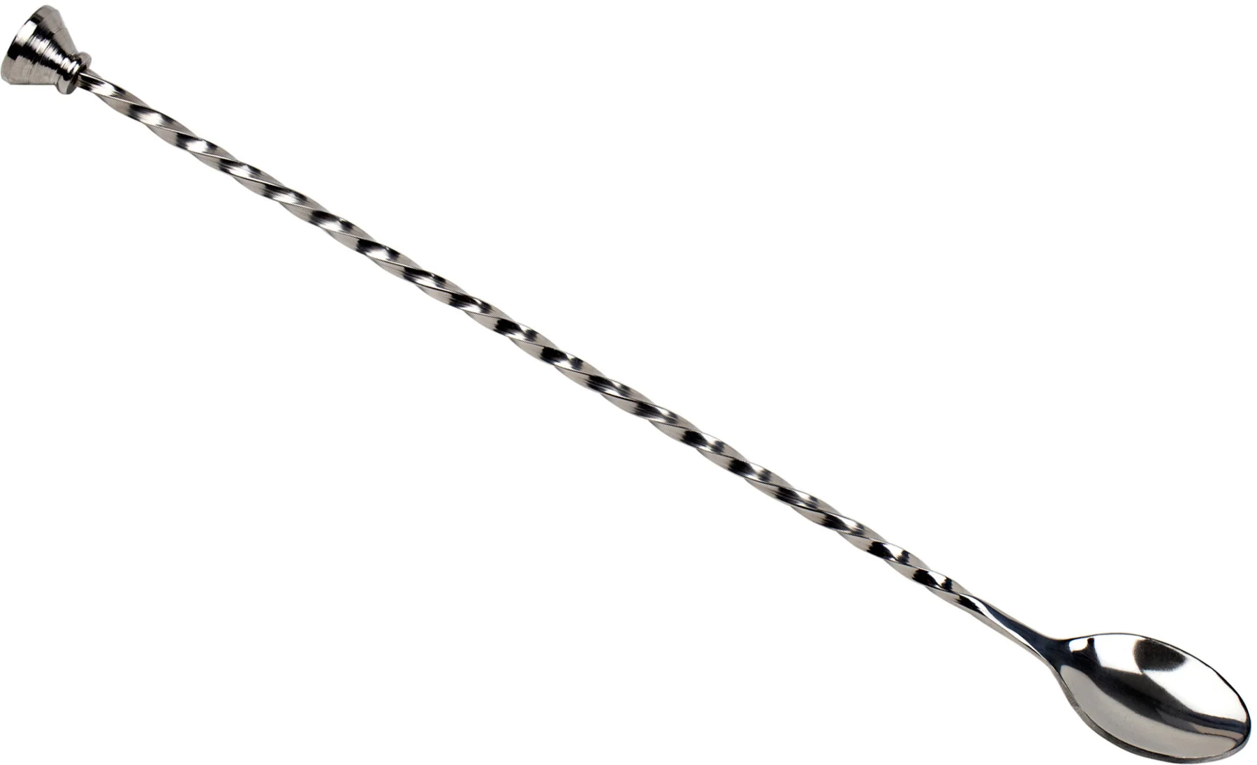 Łyżka barmańska z muddlerem dł. 30 cm stalowa - BAR PROFESSIONAL