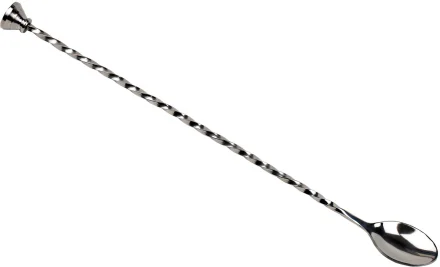 Łyżka barmańska z muddlerem dł. 30 cm stalowa - BAR PROFESSIONAL