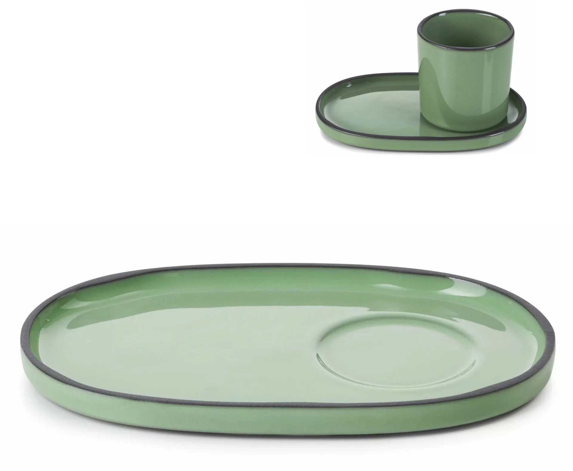 Spodek  13x8 cm miętowy CARACTERE - REVOL