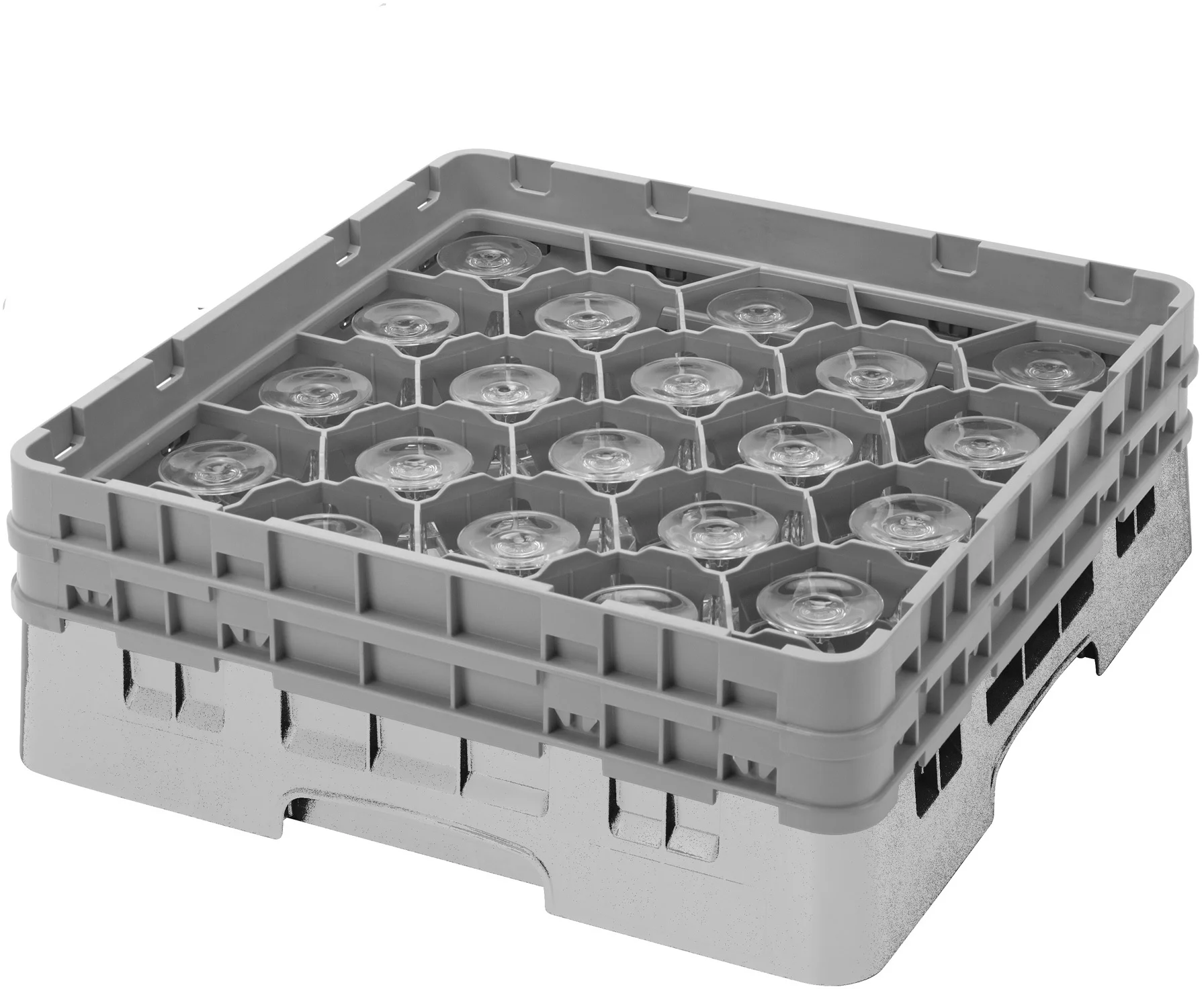 Kosz na szkło max. śr. szkl. 98 mm jasny szary - CAMBRO