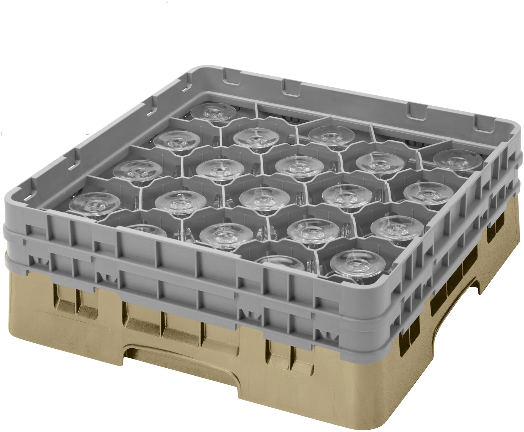 Kosz na szkło max. śr. szkl. 98 mm beżowy - CAMBRO