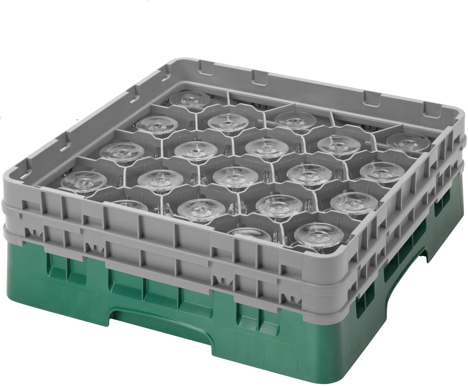 Kosz na szkło max. śr. szkl. 98 mm zielono-niebieski - CAMBRO