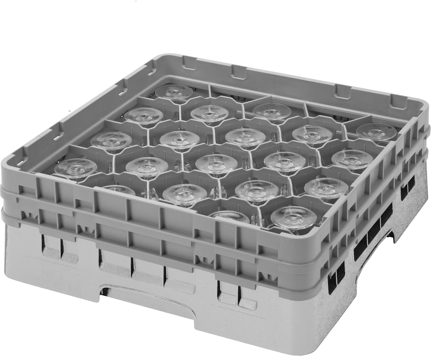 Kosz na szkło max. śr. szkl. 98 mm jasny szary - CAMBRO
