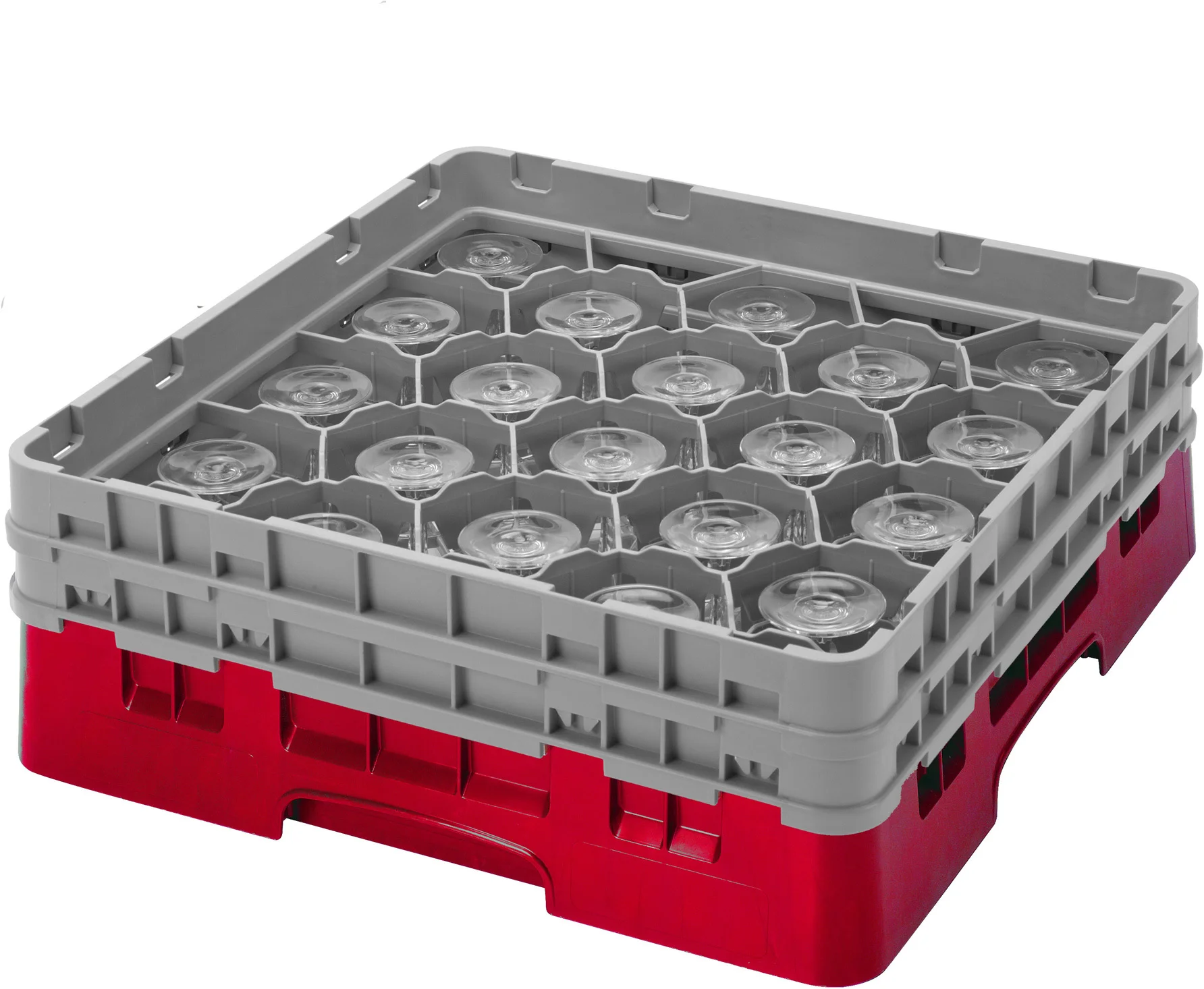 Kosz na szkło max. śr. szkl. 98 mm czerwony - CAMBRO