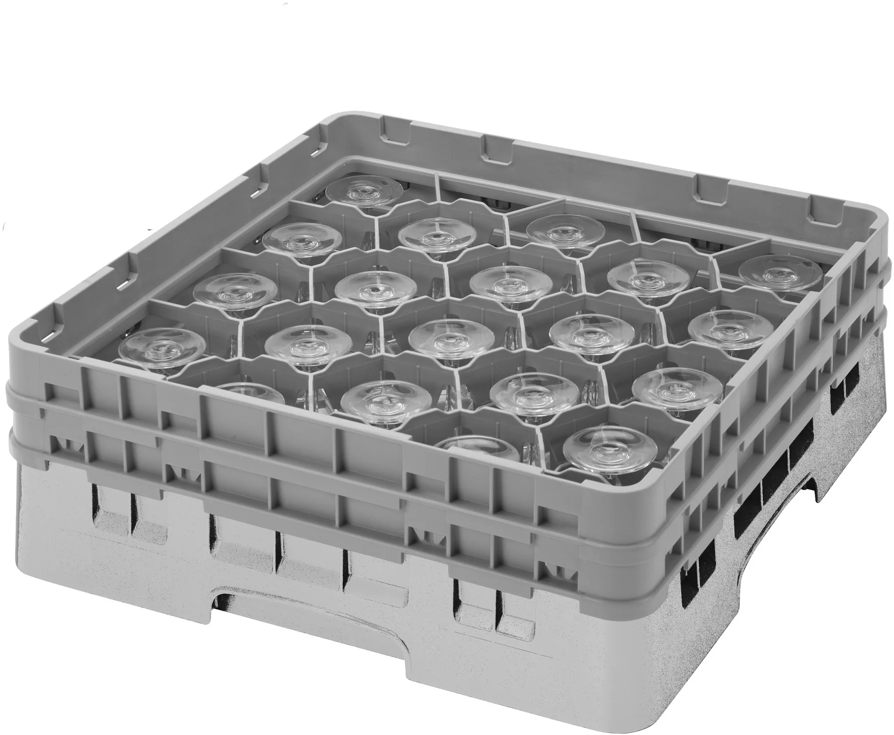 Kosz na szkło max. śr. szkl. 98 mm jasny szary - CAMBRO