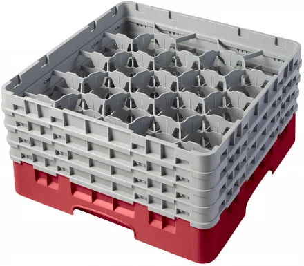 Kosz na szkło max. śr. szkl. 98 mm czerwony - CAMBRO