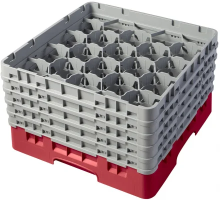 Kosz na szkło max. śr. szkl. 98 mm czerwony - CAMBRO