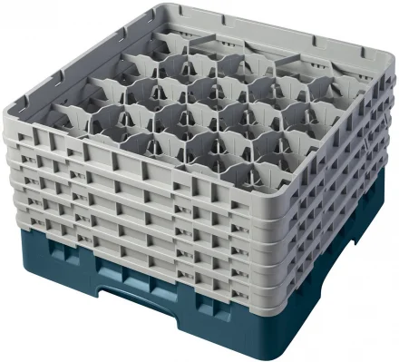 Kosz na szkło max. śr. szkl. 98 mm zielono-niebieski - CAMBRO