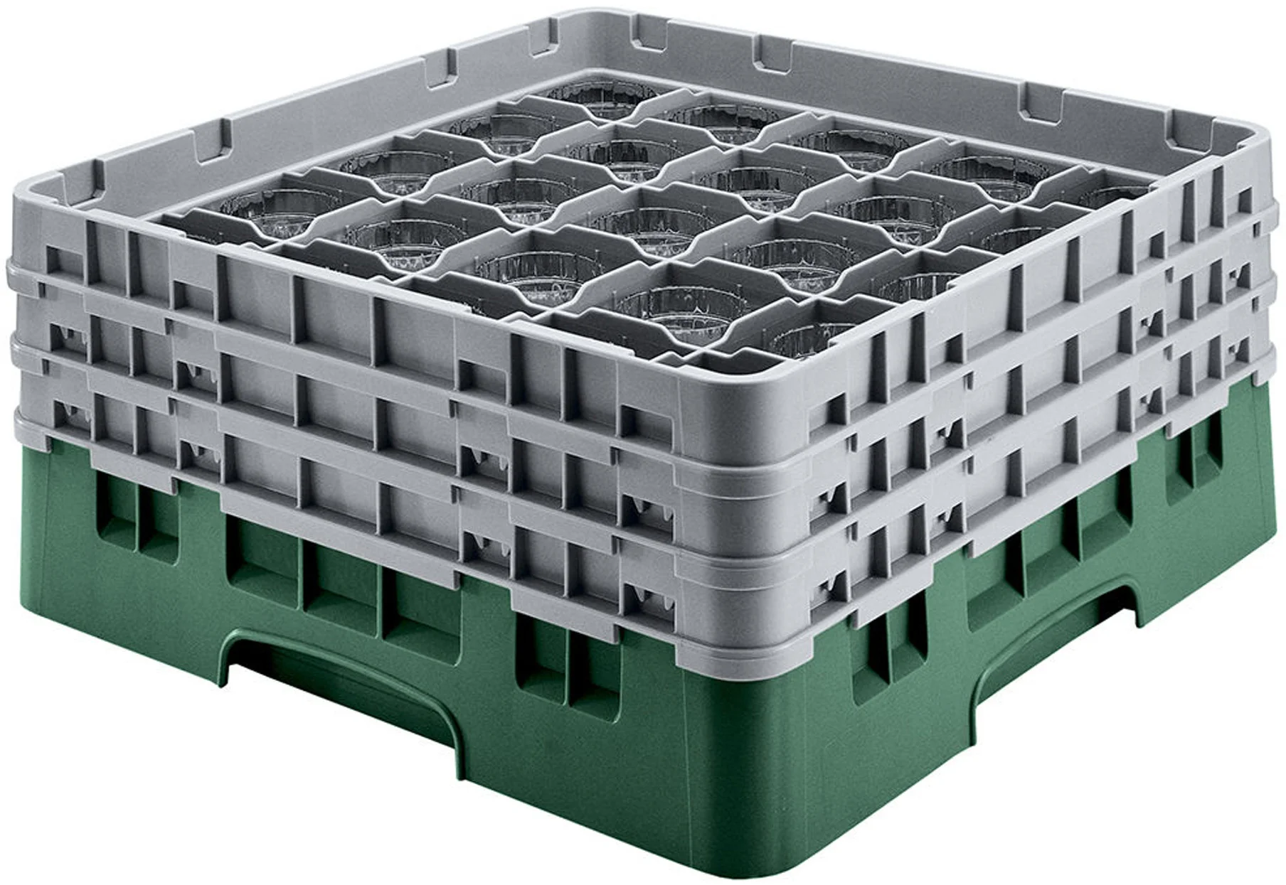Kosz na szkło max. śr. szkl. 72 mm zielony - CAMBRO