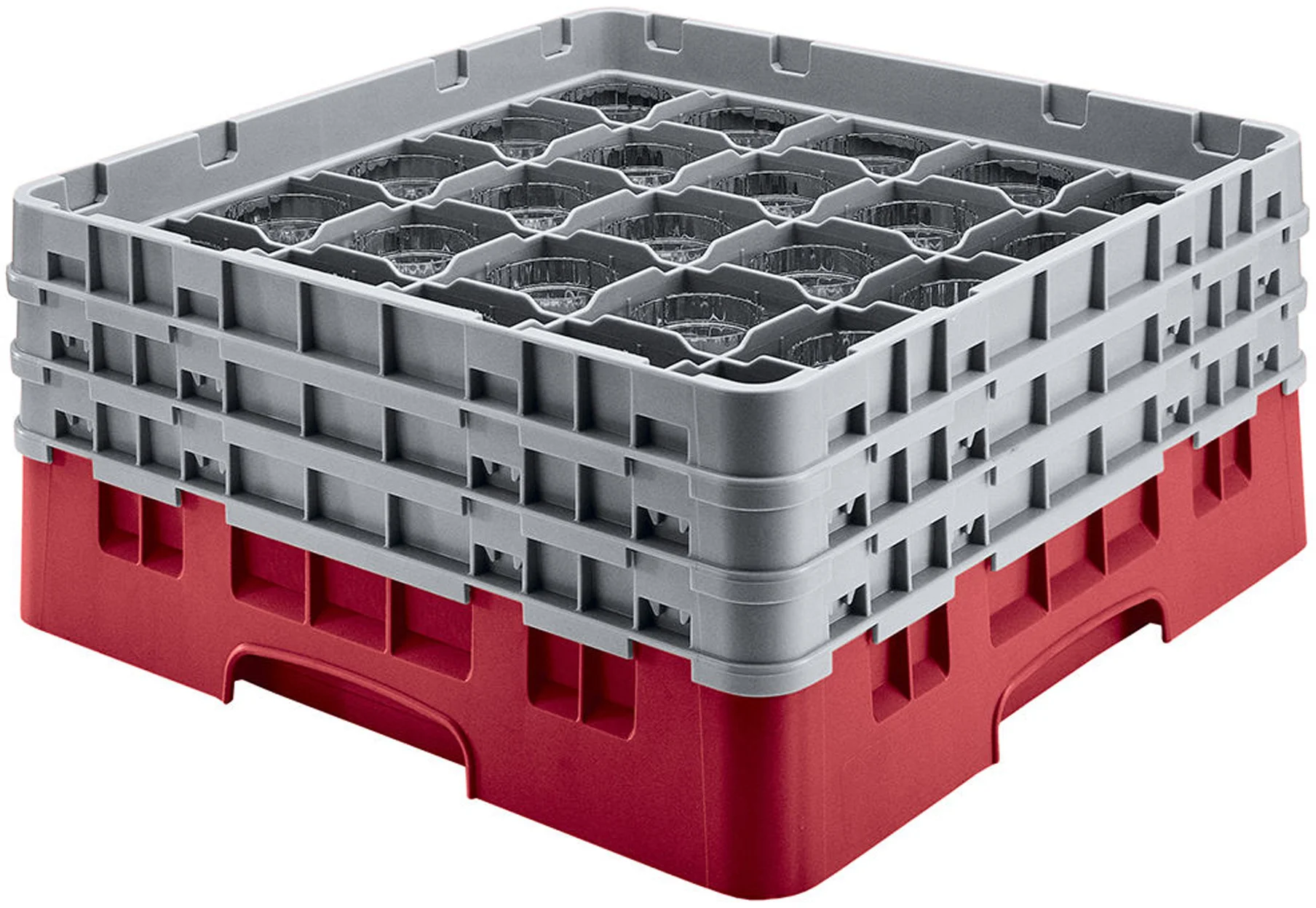 Kosz na szkło max. śr. szkl. 72 mm czerwony - CAMBRO