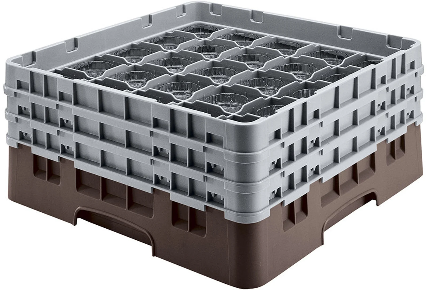 Kosz na szkło max. śr. szkl. 72 mm brązowy - CAMBRO