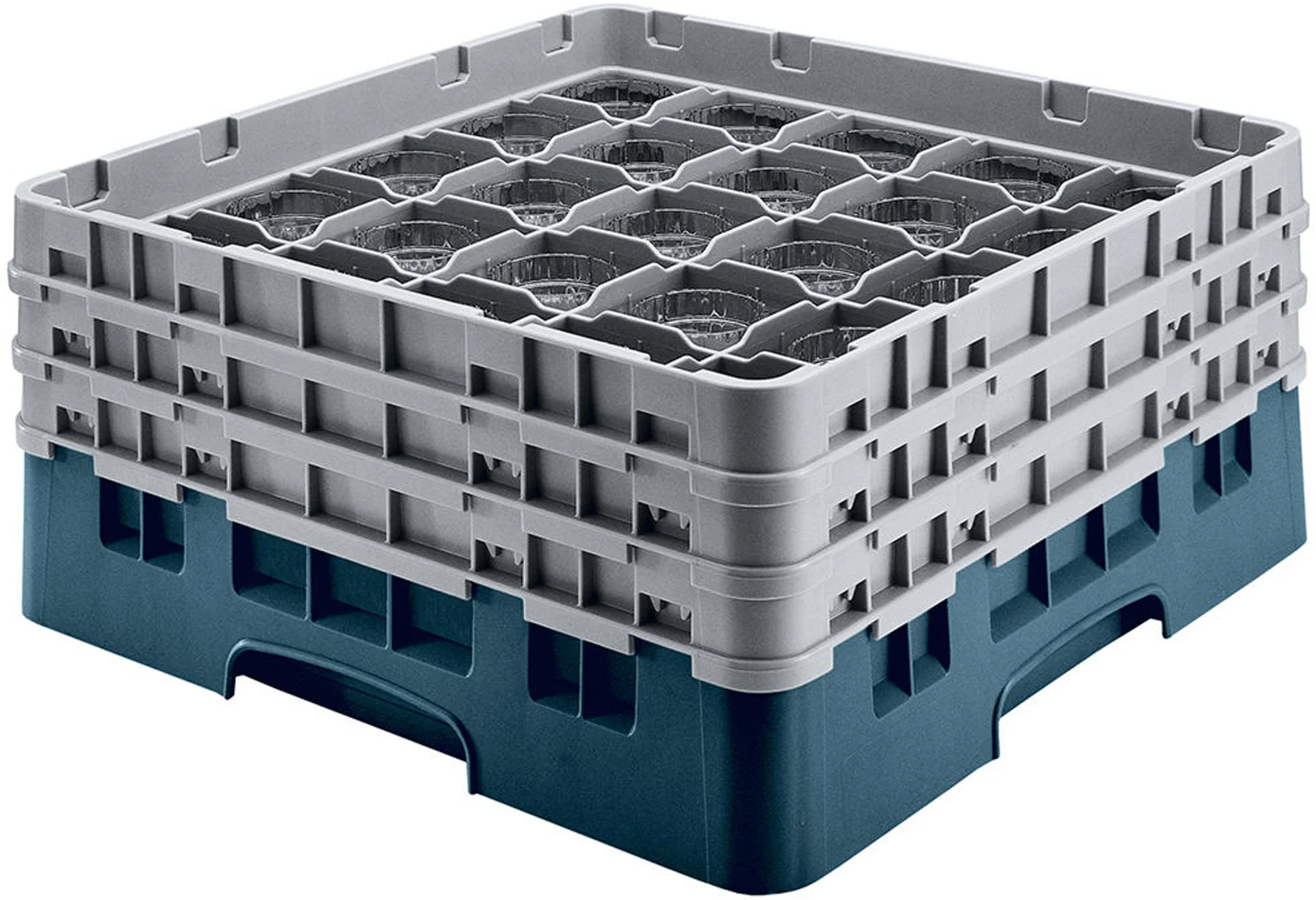 Kosz na szkło max. śr. szkl. 72 mm zielono-niebieski - CAMBRO