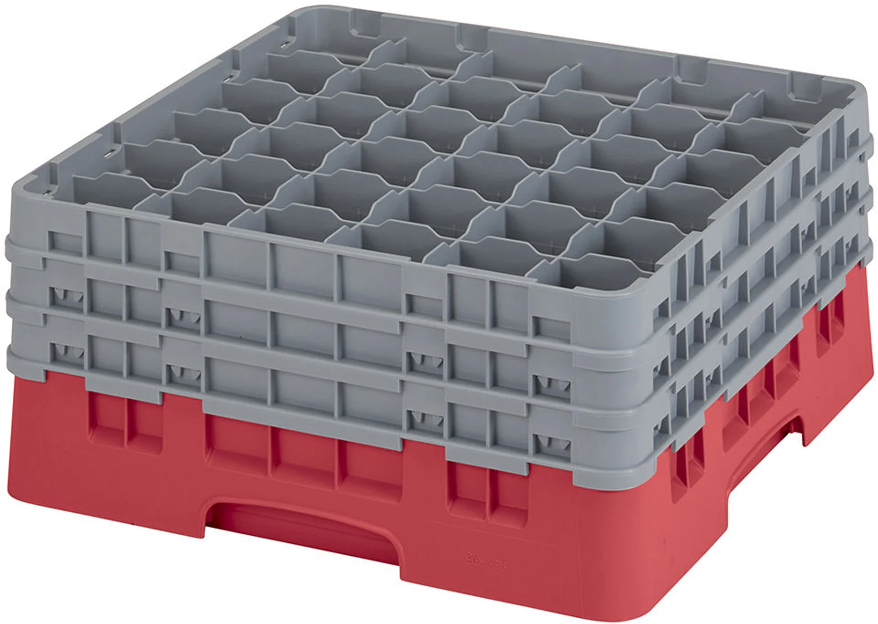 Kosz na szkło max. śr. szkl. 72 mm czerwony - CAMBRO