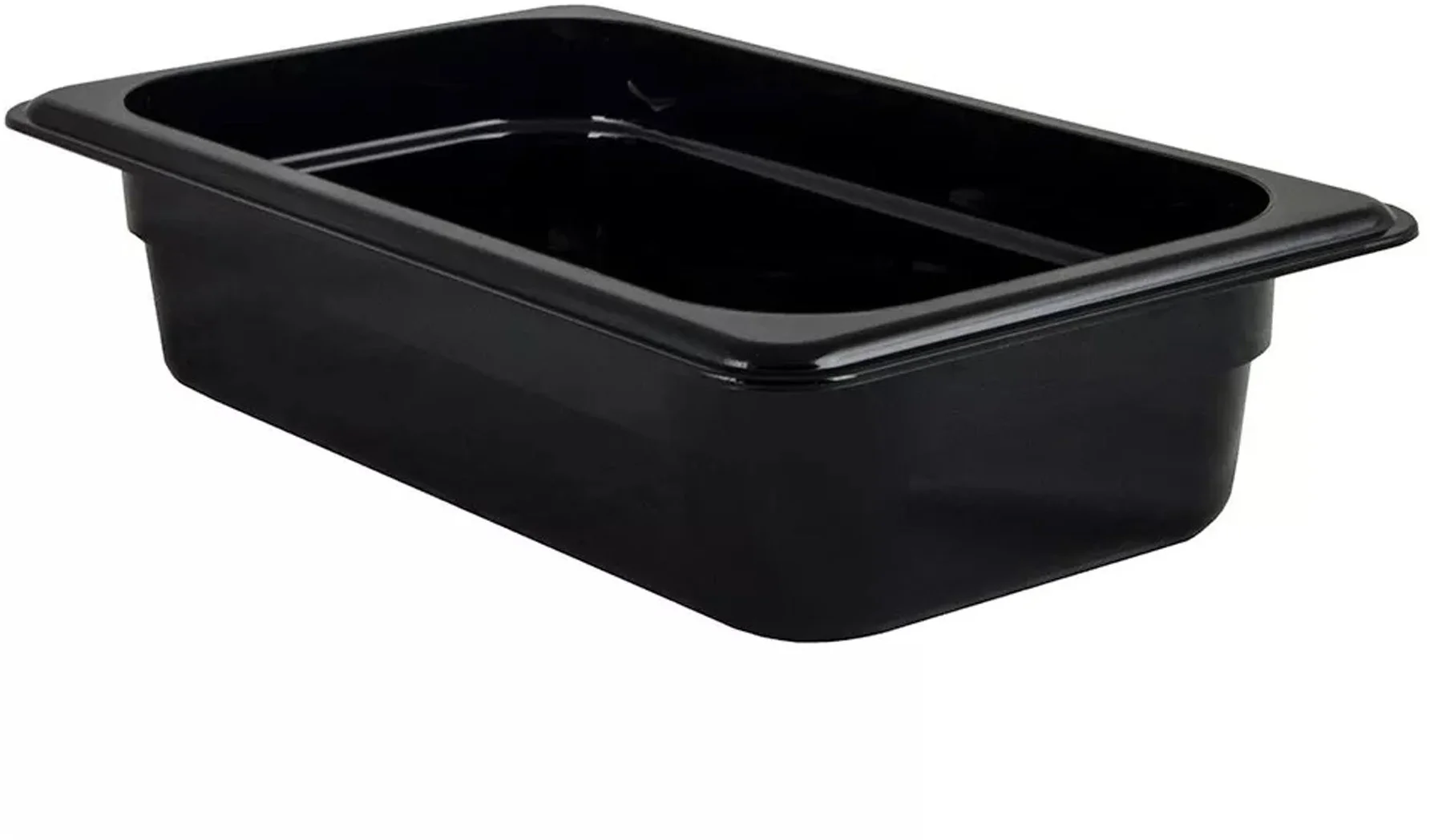 Pojemnik z poliwęglanu GN 1/4 czarny wys. 6,5 cm - CAMBRO