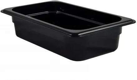 Pojemnik z poliwęglanu GN 1/4 czarny wys. 6,5 cm - CAMBRO