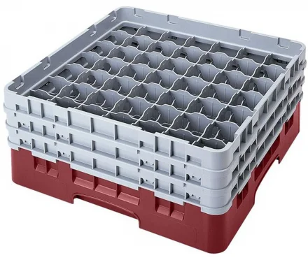 Kosz na szkło max. śr. szkl. 60 mm czerwony - CAMBRO