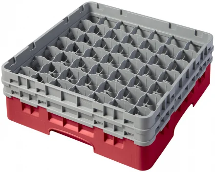 Kosz na szkło max. śr. szkl. 60 mm czerwony - CAMBRO