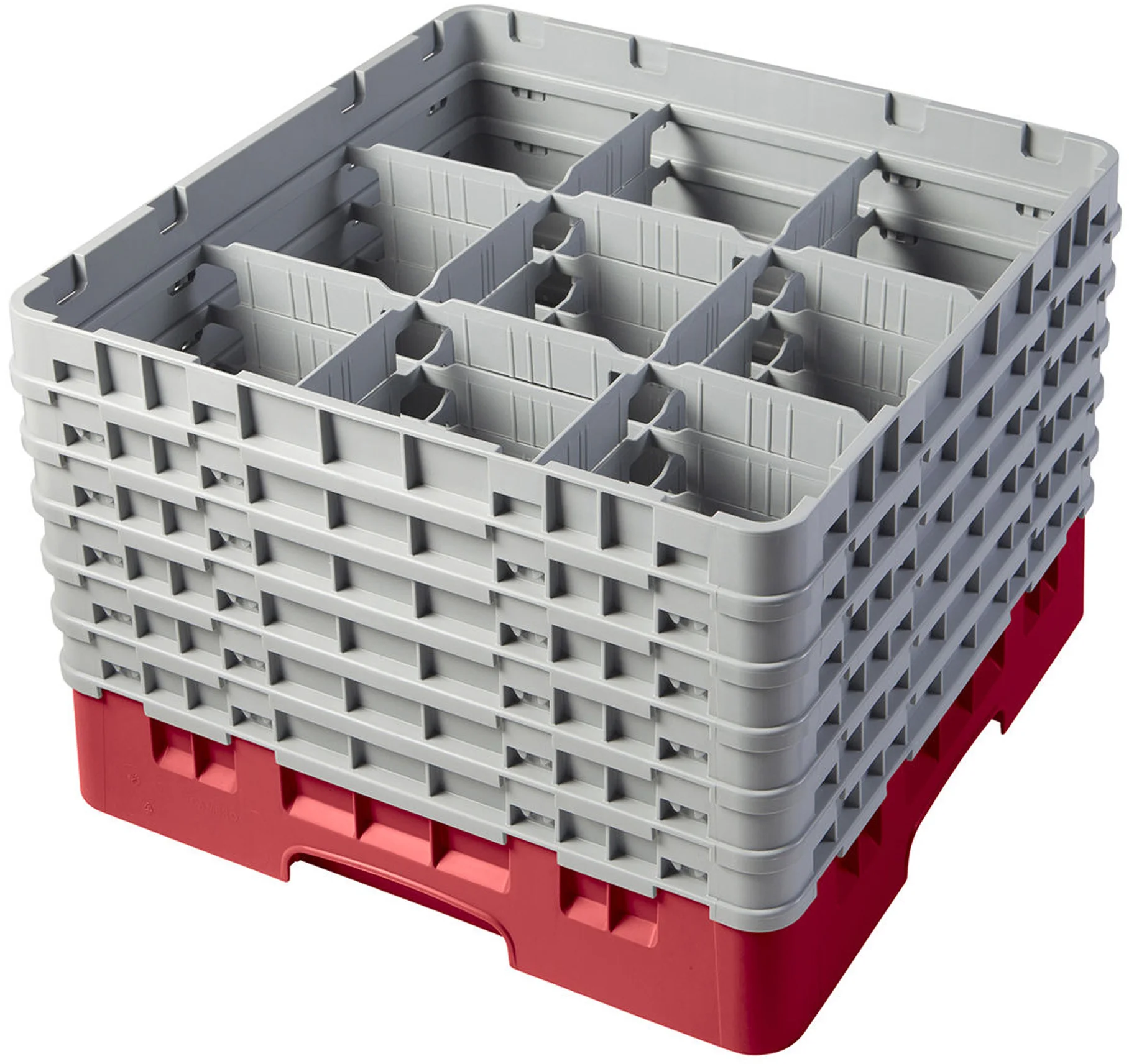 Kosz na szkło max. śr. szkl. 148 mm czerwony - CAMBRO