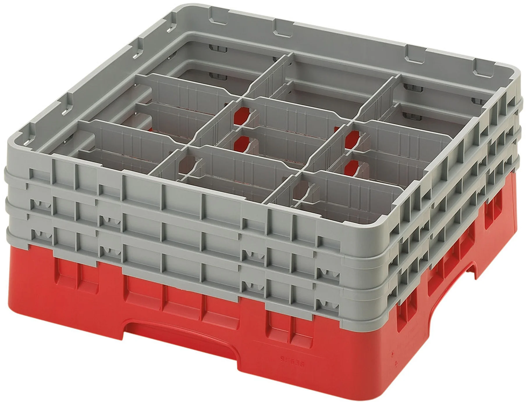 Kosz na szkło max. śr. szkl. 148 mm czerwony - CAMBRO