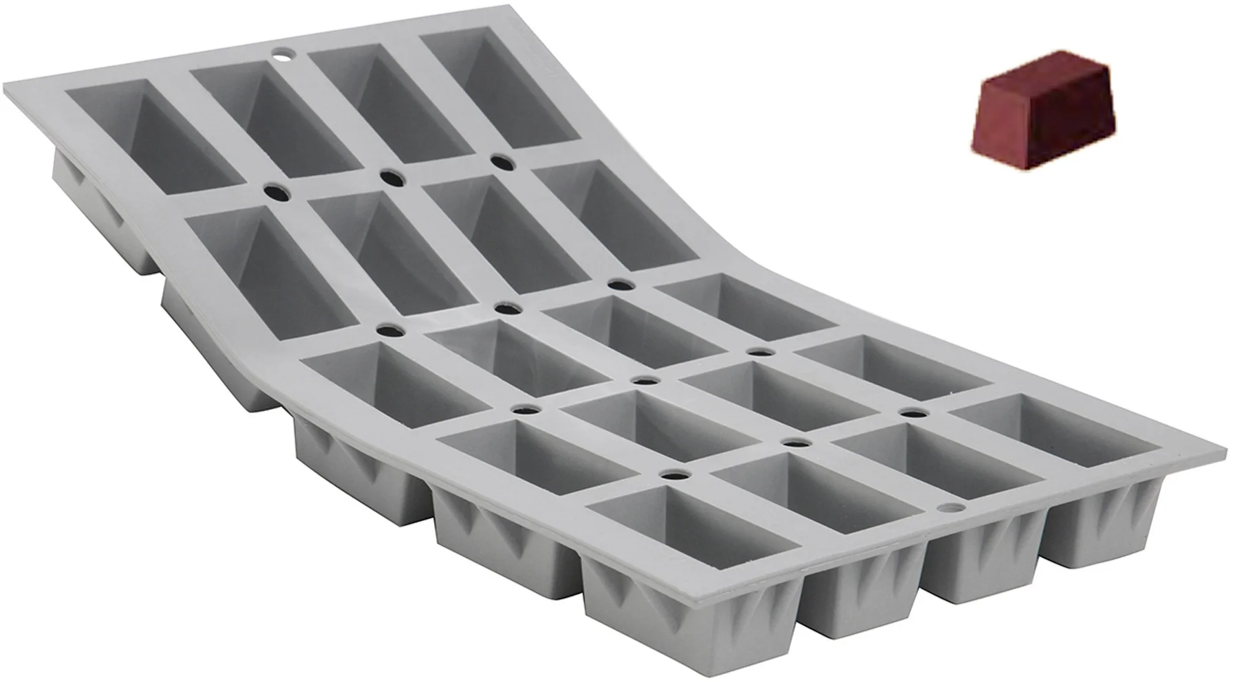 Silikonowa mata do ciastek - prostopadłościany ELASTOMOULE - DE BUYER