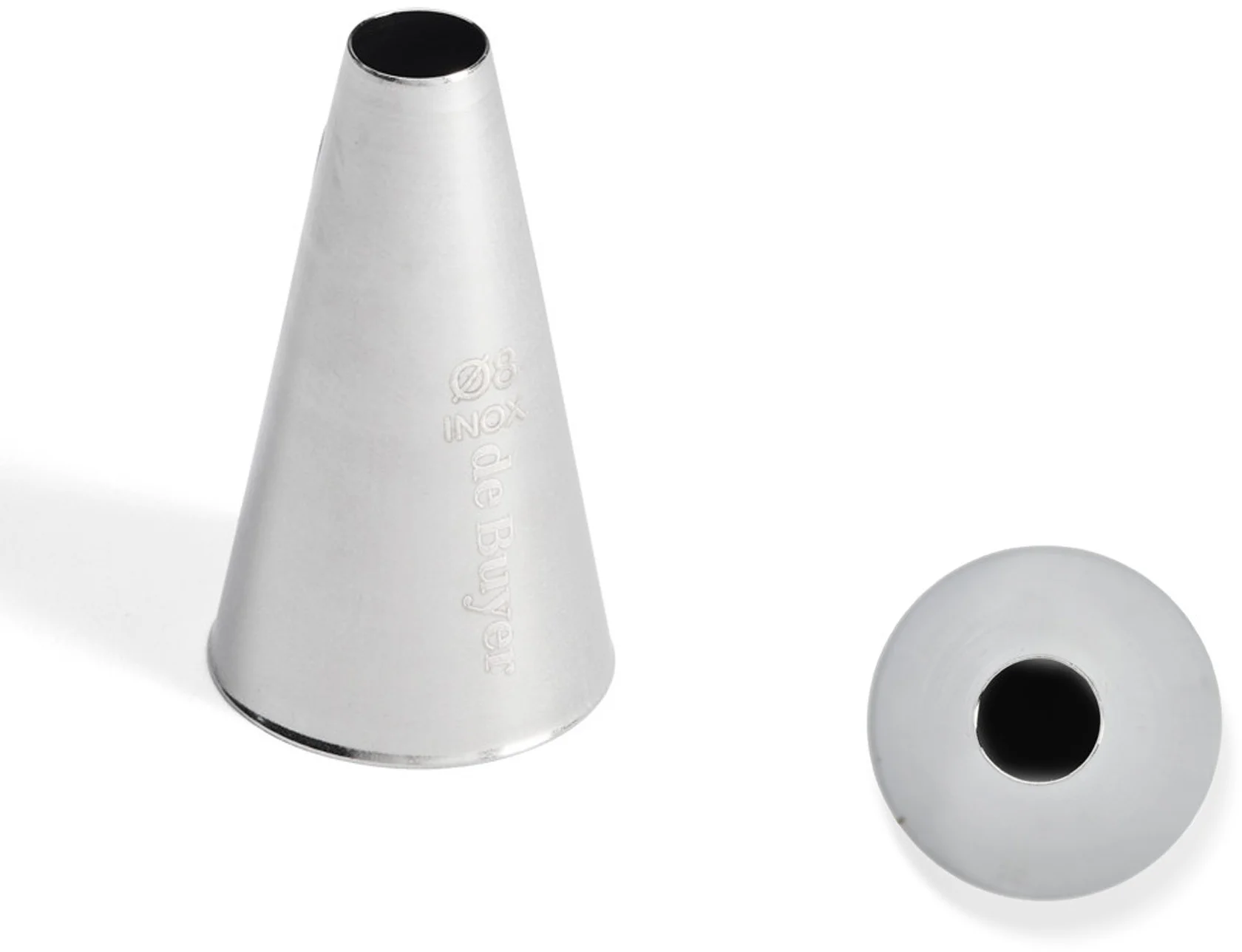 Końcówka cukiernicza okrągła prosta ze stali nierdzewnej śr. 8 mm - DE BUYER