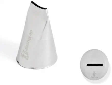 Końcówka cukiernicza płaska ze stali nierdzewnej 15 x 2 mm - DE BUYER