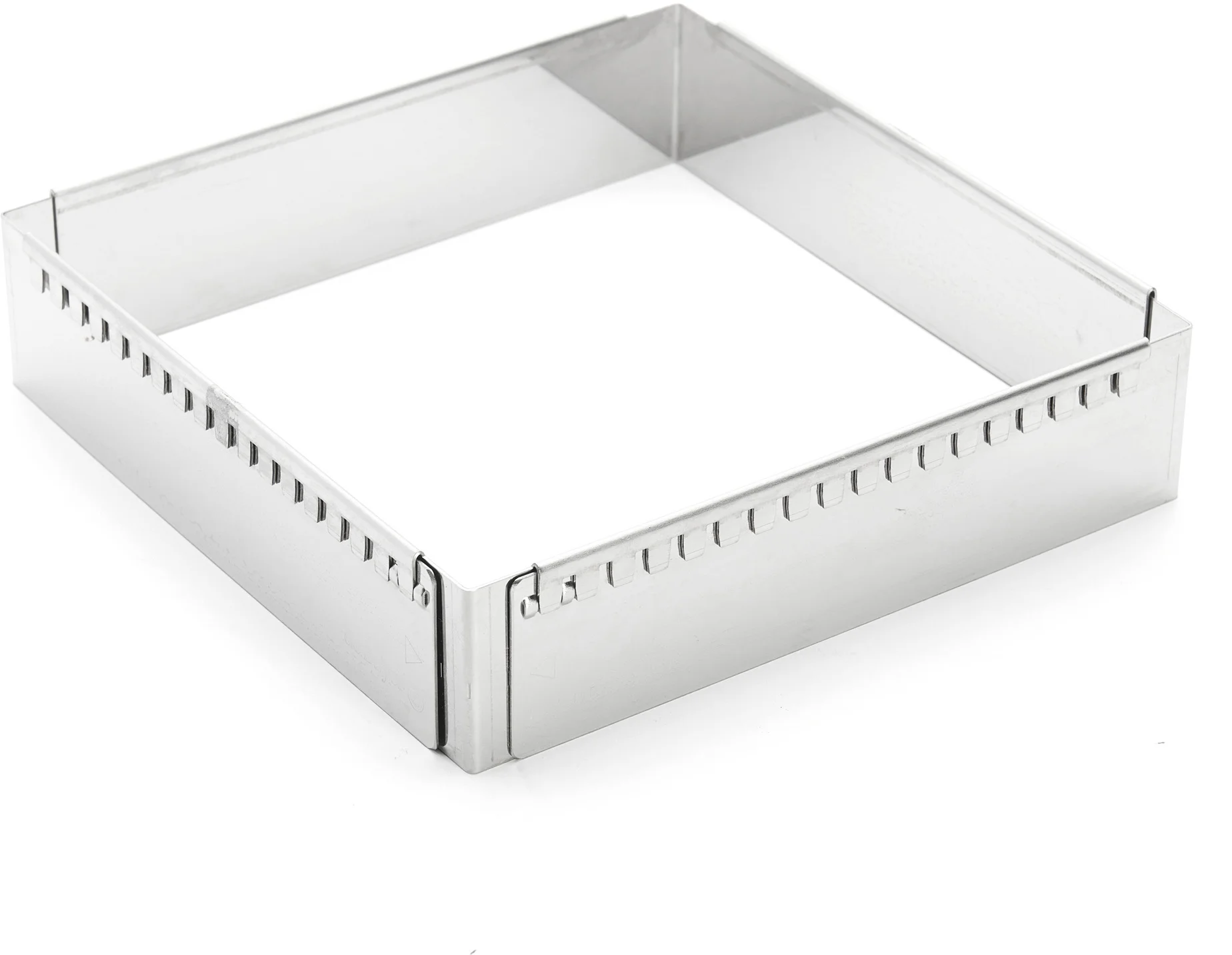 Rant cukierniczy kwadratowy regulowany 20 x 20 cm - DE BUYER