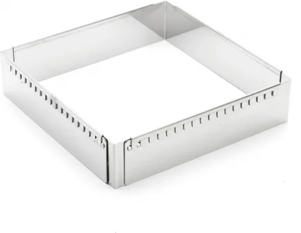 Rant cukierniczy kwadratowy regulowany 20 x 20 cm - DE BUYER