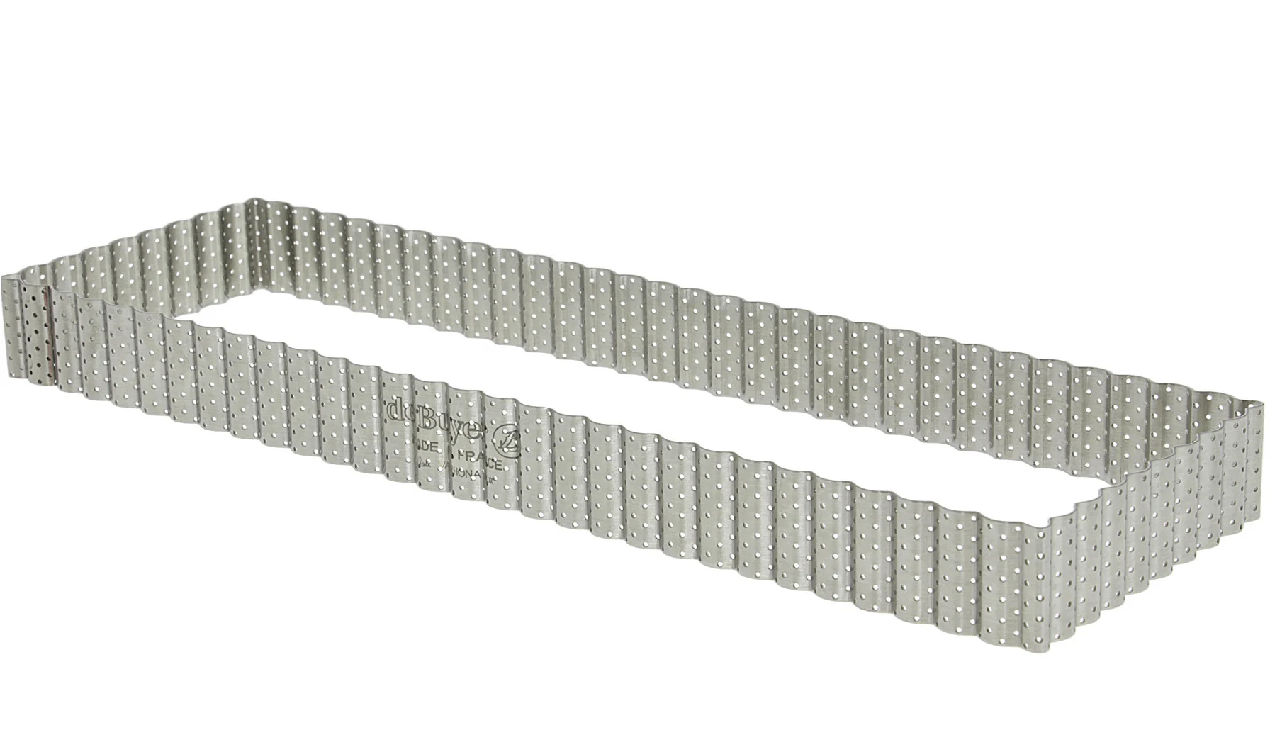 Rant cukierniczy prostokątny perforowany 35 x 10 cm - DE BUYER