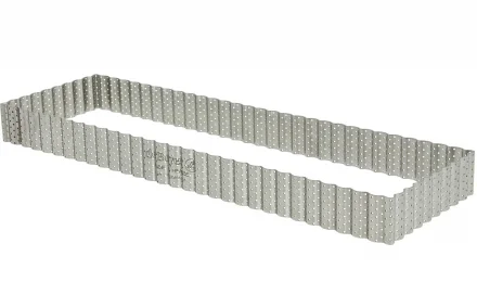 Rant cukierniczy prostokątny perforowany 35 x 10 cm - DE BUYER