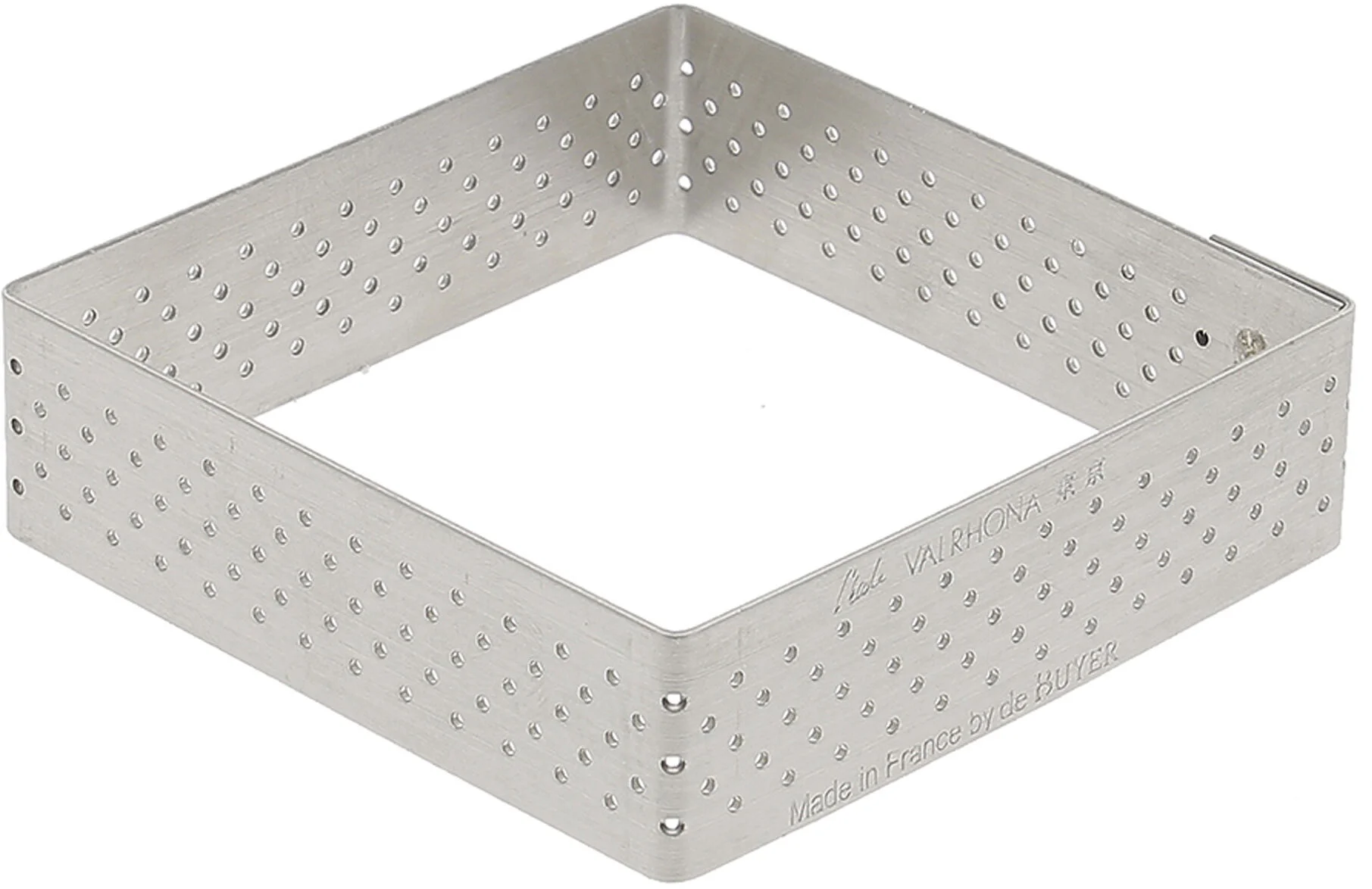 Rant cukierniczy kwadratowy perforowany 7 cm - DE BUYER