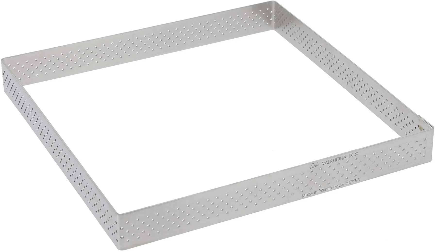 Rant cukierniczy kwadratowy perforowany 20 cm - DE BUYER