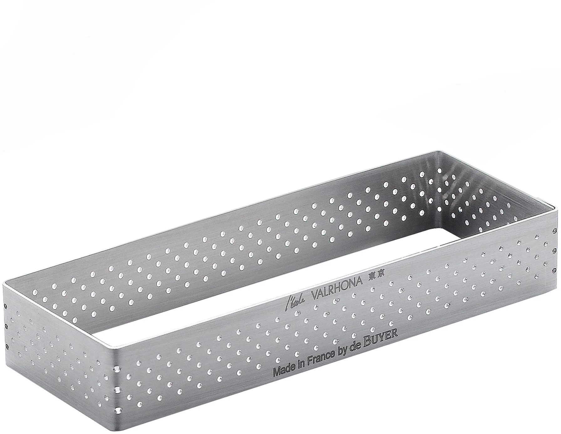 Rant cukierniczy prostokątny perforowany 12 x 4 cm - DE BUYER