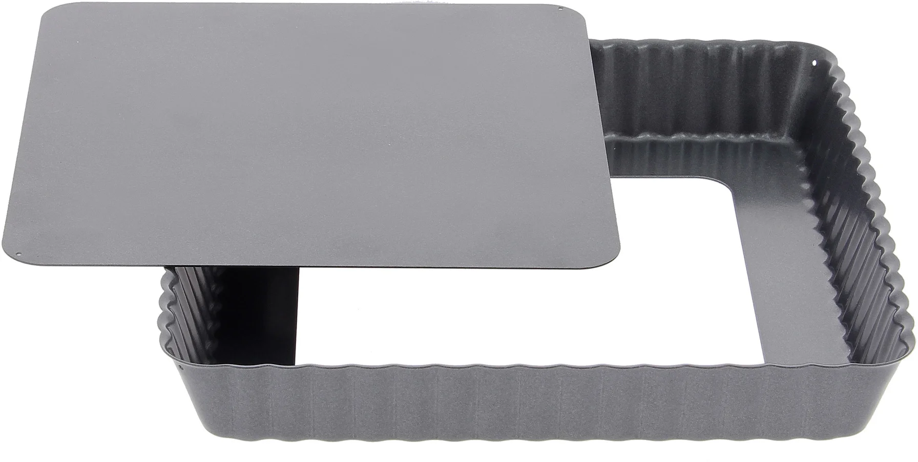 Forma cukiernicza kwadratowa do tarty z ruchomym dnem dł. 23 cm - DE BUYER