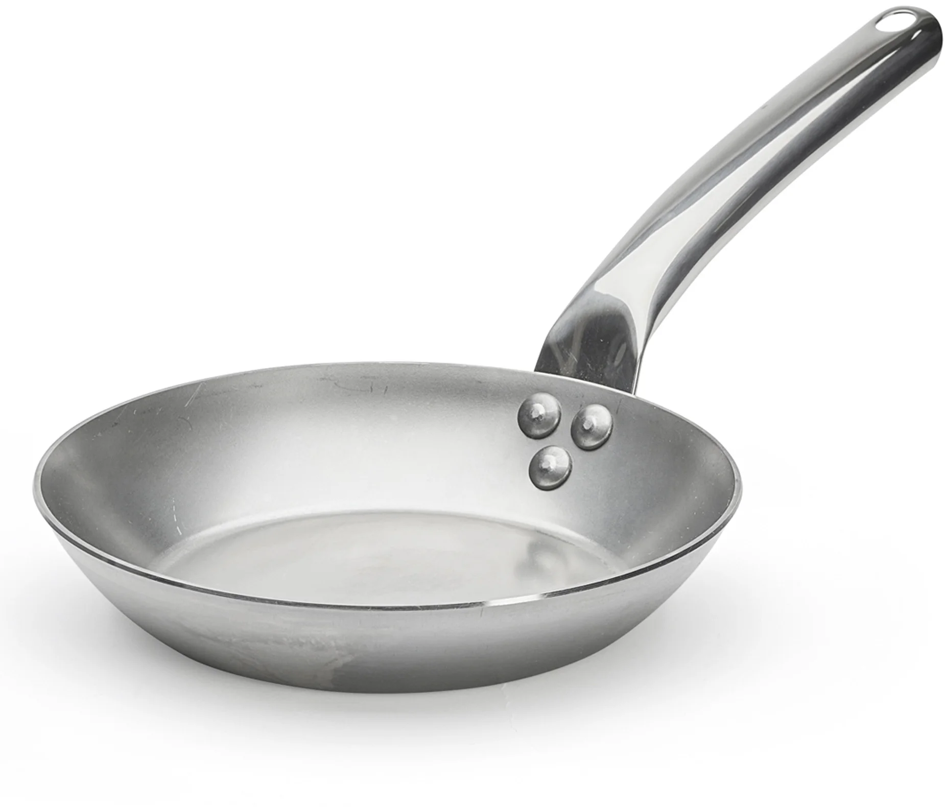 Patelnia okrągła z uchwytem wentylowanym śr. 20 cm CARBONE PLUS - DE BUYER