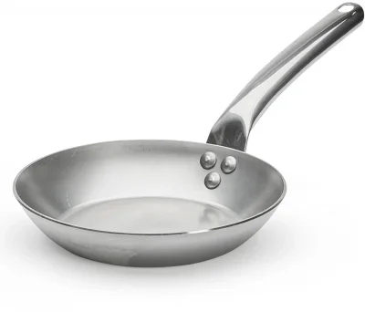 Patelnia okrągła z uchwytem wentylowanym śr. 20 cm CARBONE PLUS - DE BUYER