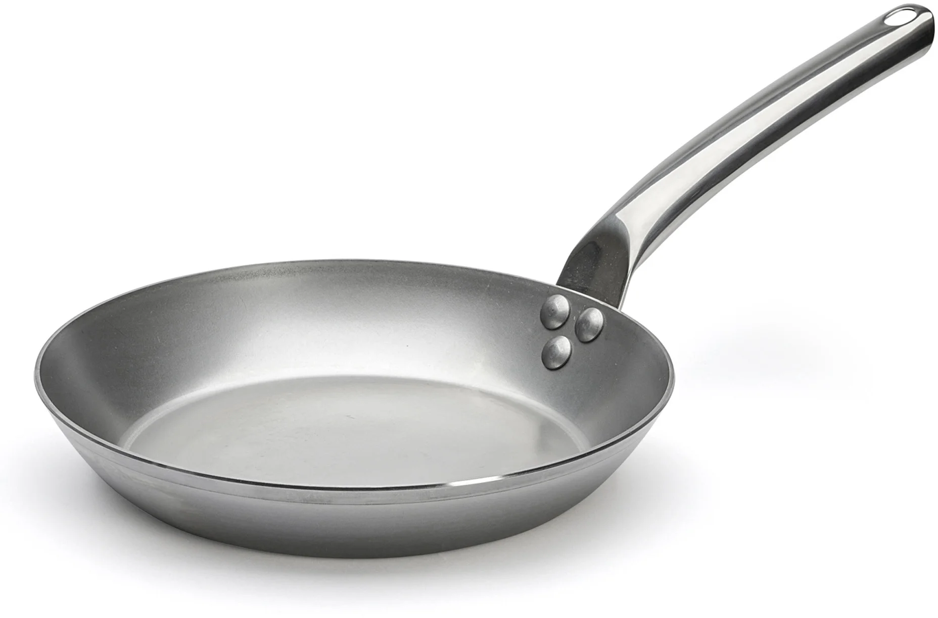 Patelnia okrągła z uchwytem wentylowanym śr. 24 cm CARBONE PLUS - DE BUYER