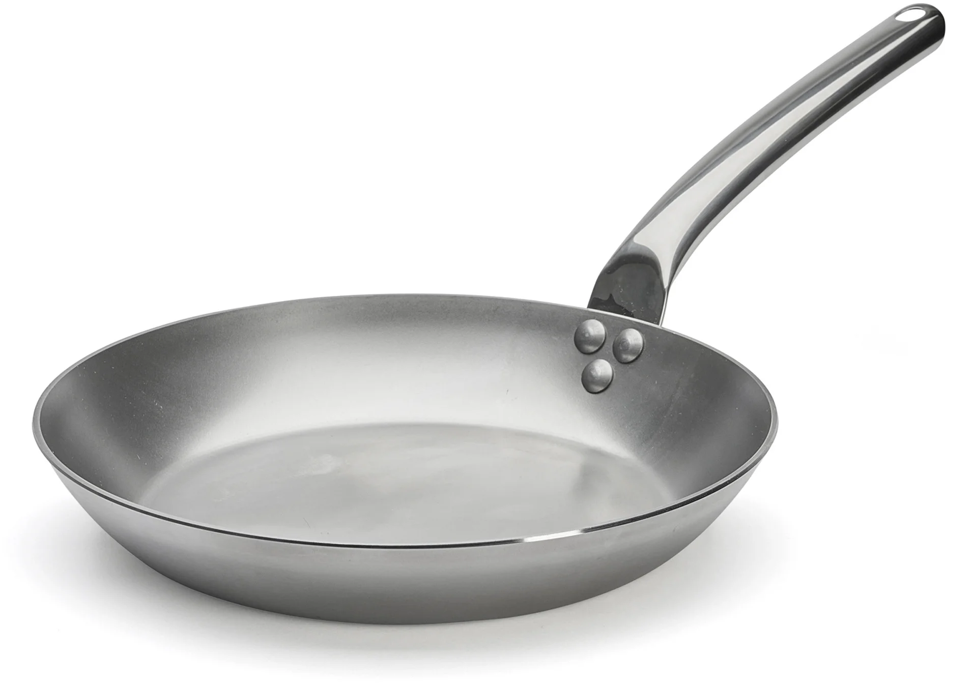 Patelnia okrągła z uchwytem wentylowanym śr. 28 cm CARBONE PLUS - DE BUYER