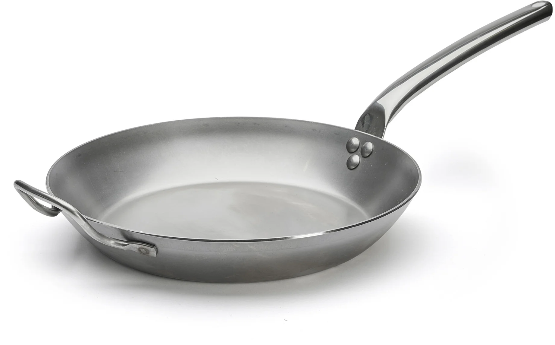 Patelnia okrągła z uchwytem wentylowanym śr. 32 cm CARBONE PLUS - DE BUYER