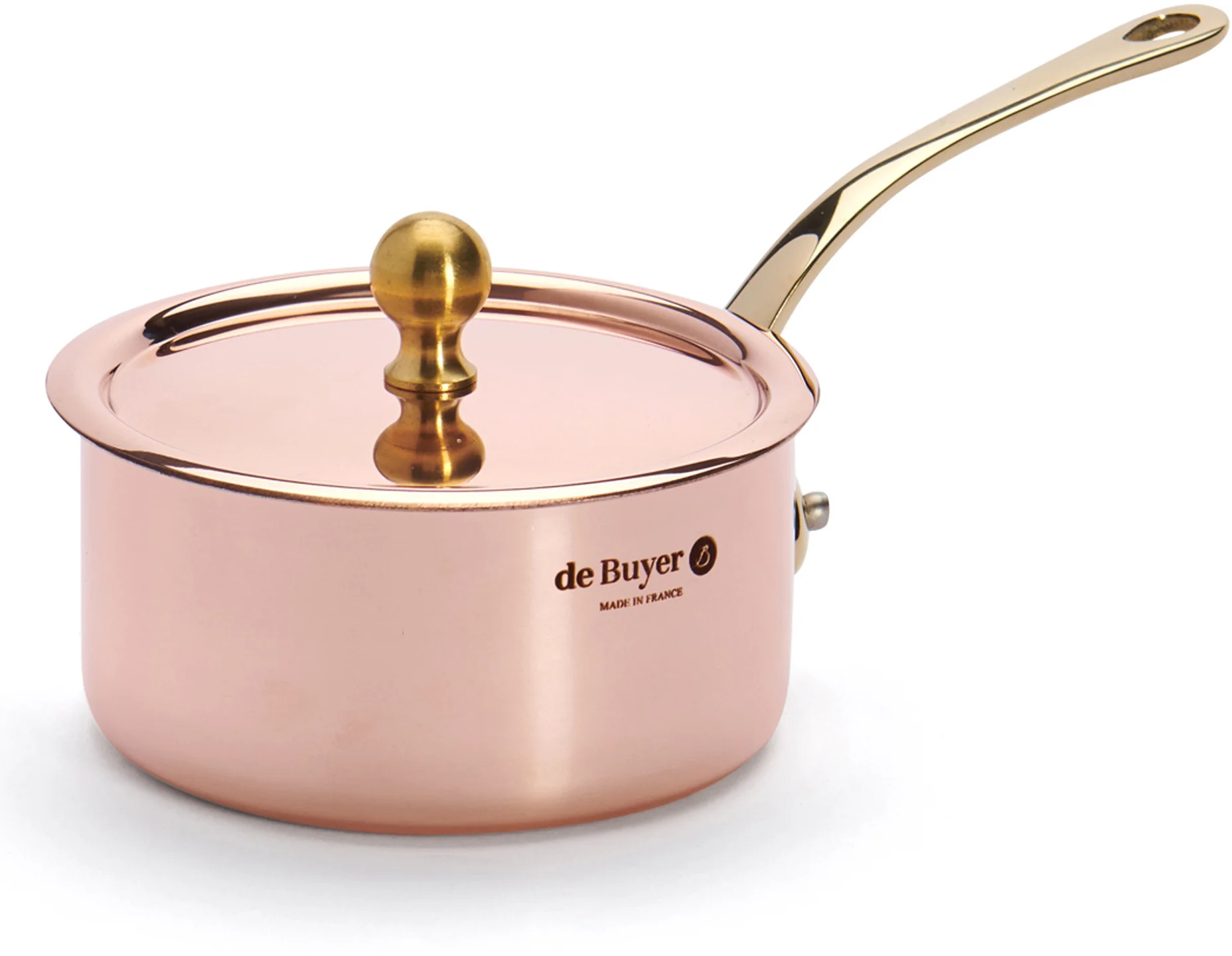 Rondel miedziany z pokrywką 9 cm INOCUIVRE - DE BUYER