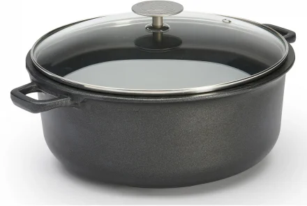 Garnek niski ze szklaną pokrywą śr. 24 cm CHOC EXTREME - DE BUYER