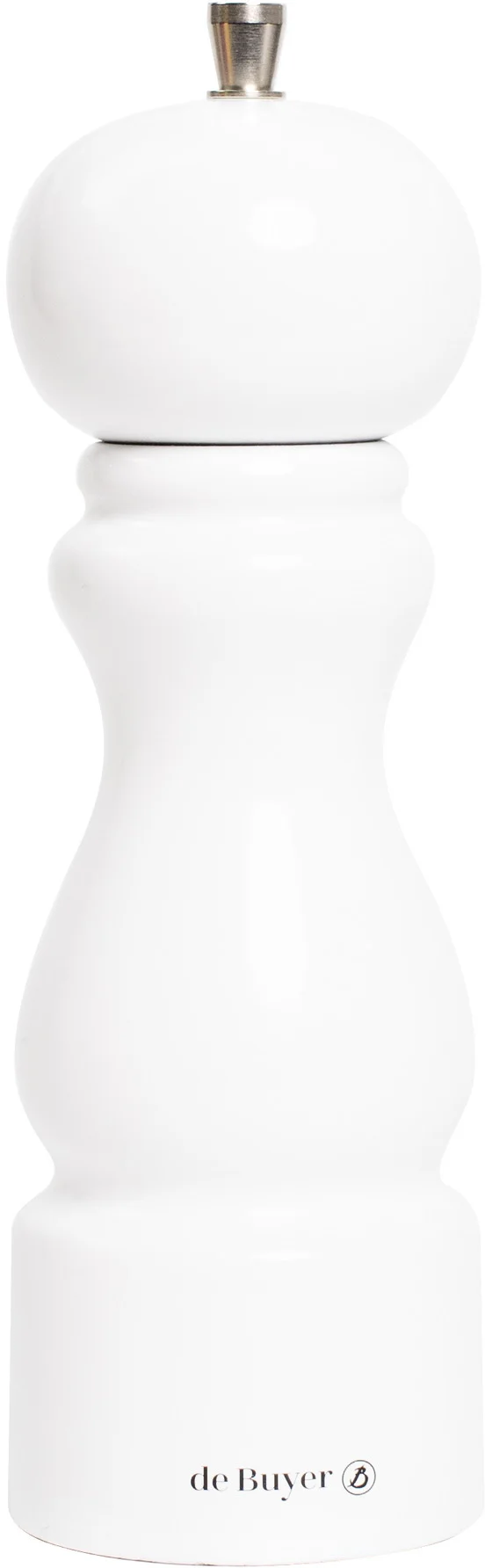 Młynek do soli 20 cm biały lakierowany RUMBA - DE BUYER