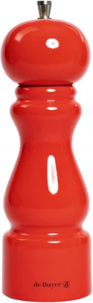 Młynek do soli 20 cm czerwony lakierowany RUMBA - DE BUYER