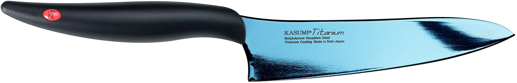 Nóż japoński szefa kuchni kuty dł. 13 cm niebieski TITANIUM - KASUMI