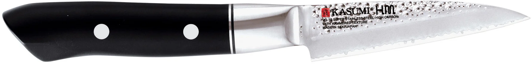 Nóż japoński do carvingu/oczkowania dł. 9 cm stal młotkowana VG-10 HM - KASUMI