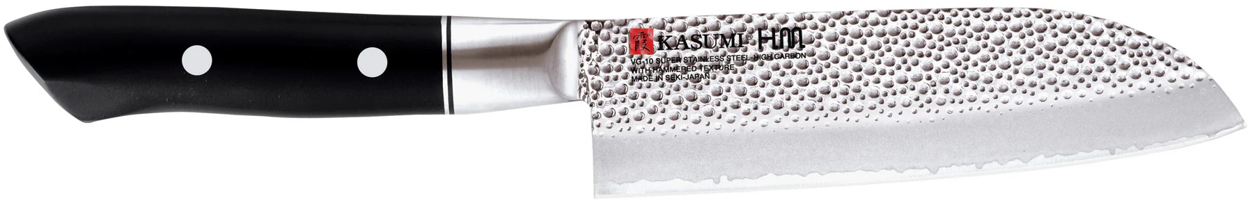 Nóż japoński Santoku mały kuty dł. 13 cm stal młotkowana VG-10 HM - KASUMI