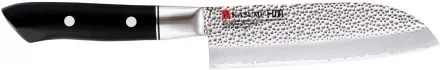 Nóż japoński Santoku mały kuty dł. 13 cm stal młotkowana VG-10 HM - KASUMI