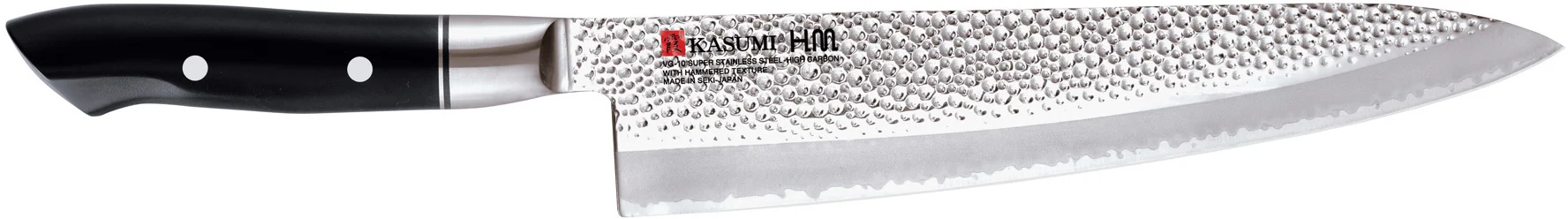 Nóż japoński szefa kuchni kuty dł. 24 cm stal młotkowana VG-10 HM - KASUMI